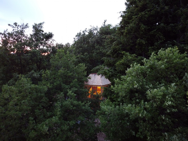 Домик-ящик на дереве TreeBOX Cabin в Альпизелле, Италия