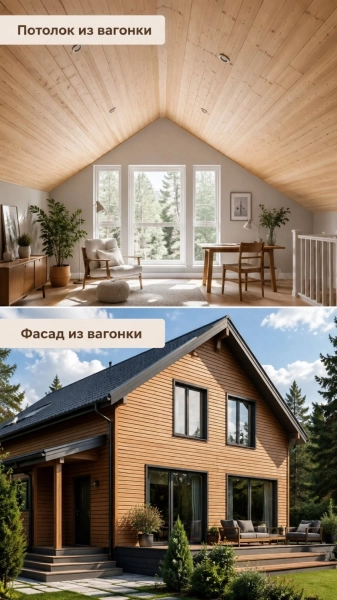 Вагонка на даче вернулась в моду — но не на стенах: есть 2 другие поверхности, где она создает уют и стиль